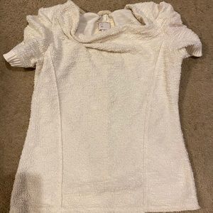 Anthropologie 9-H15 STCL offwhite top
